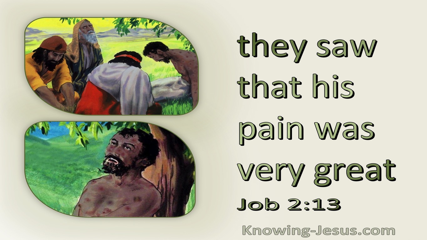 Job 2:13 They Sat On The Ground With Job Seven Days (green)